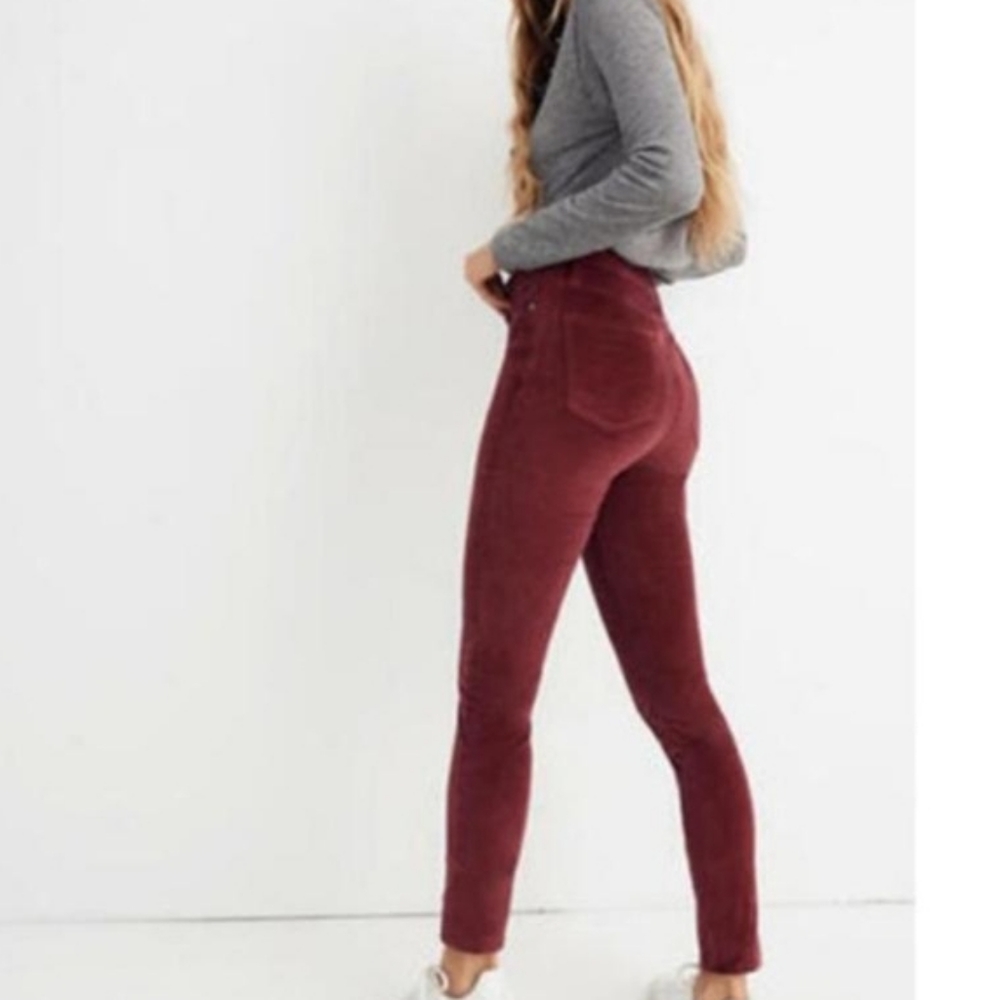 Women's Burgundy Corduroy Pants